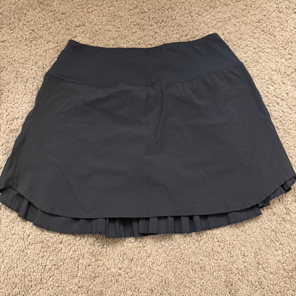 Black Pleated Athletic Skort Women Small Tennis Golf Running Skirt with Shorts